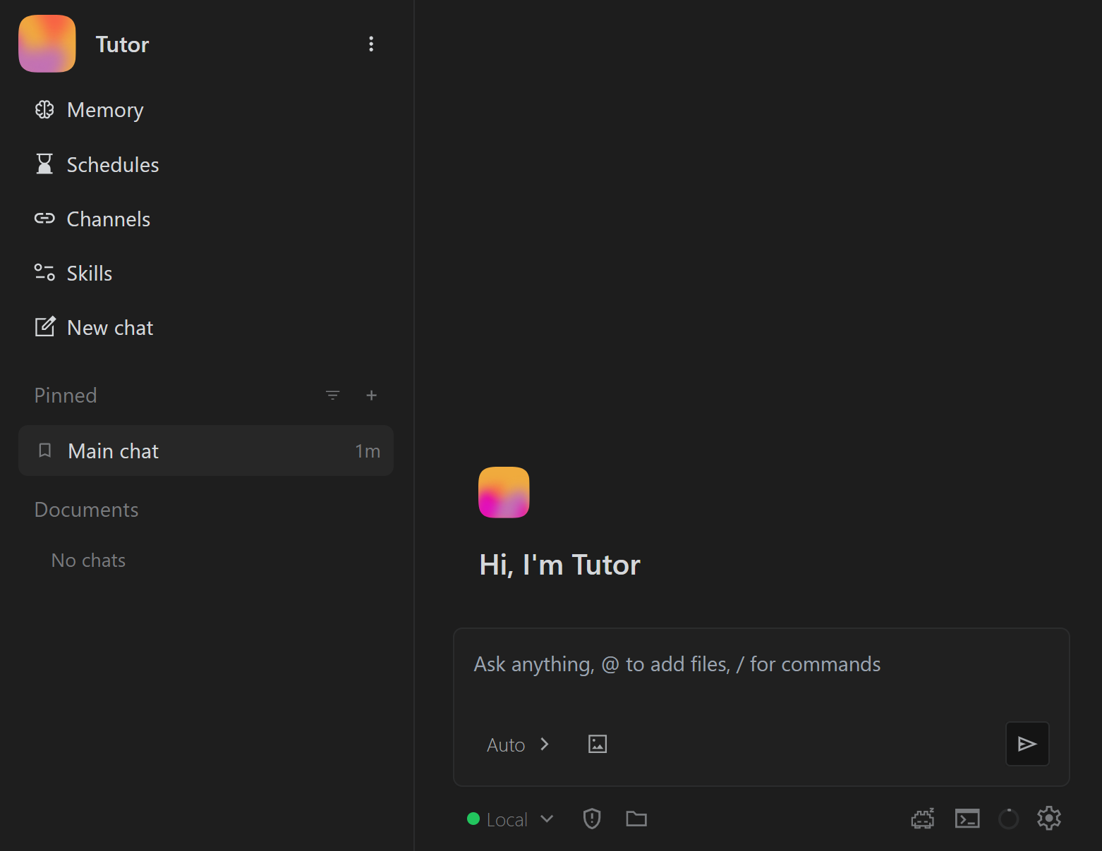 The conversation view