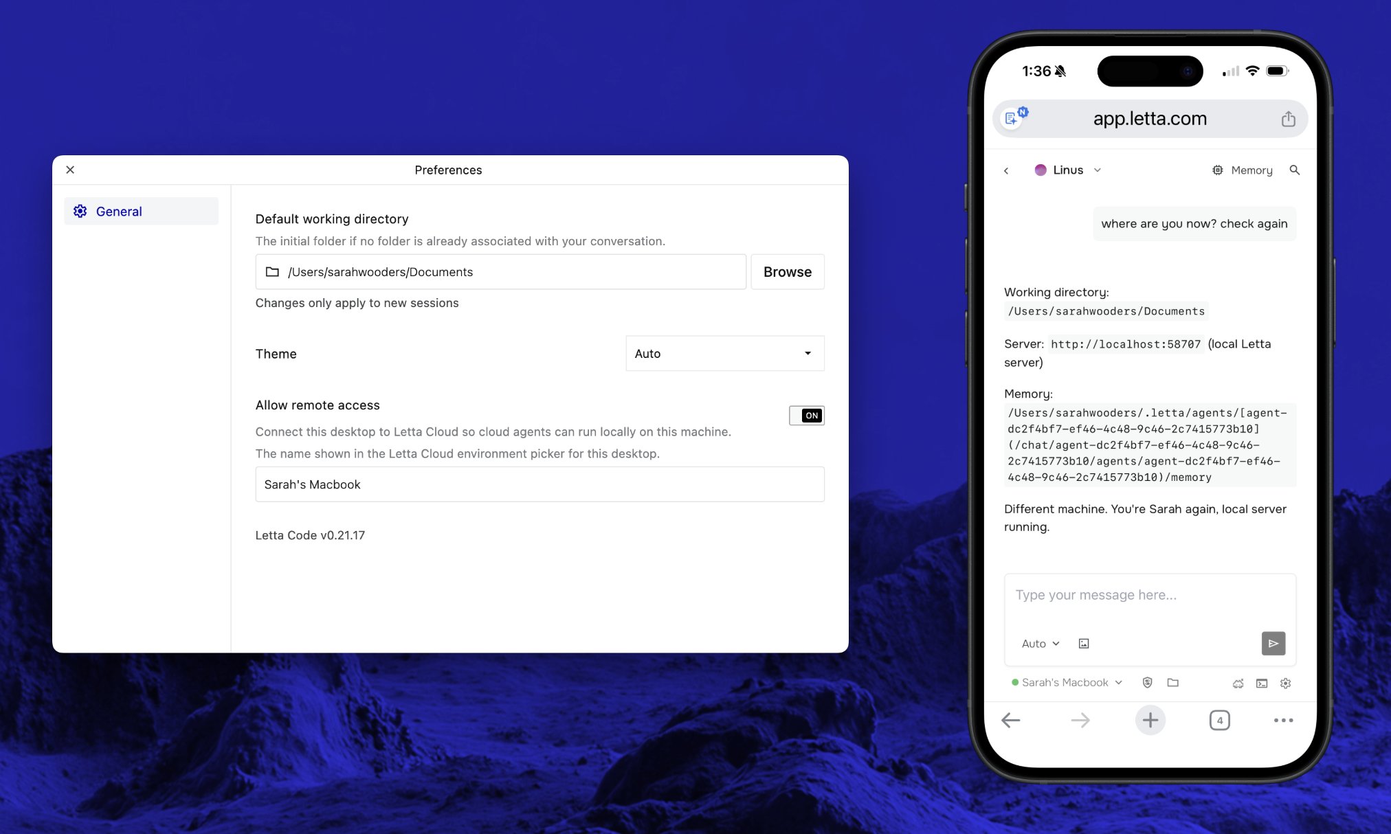 Letta Code remote environments