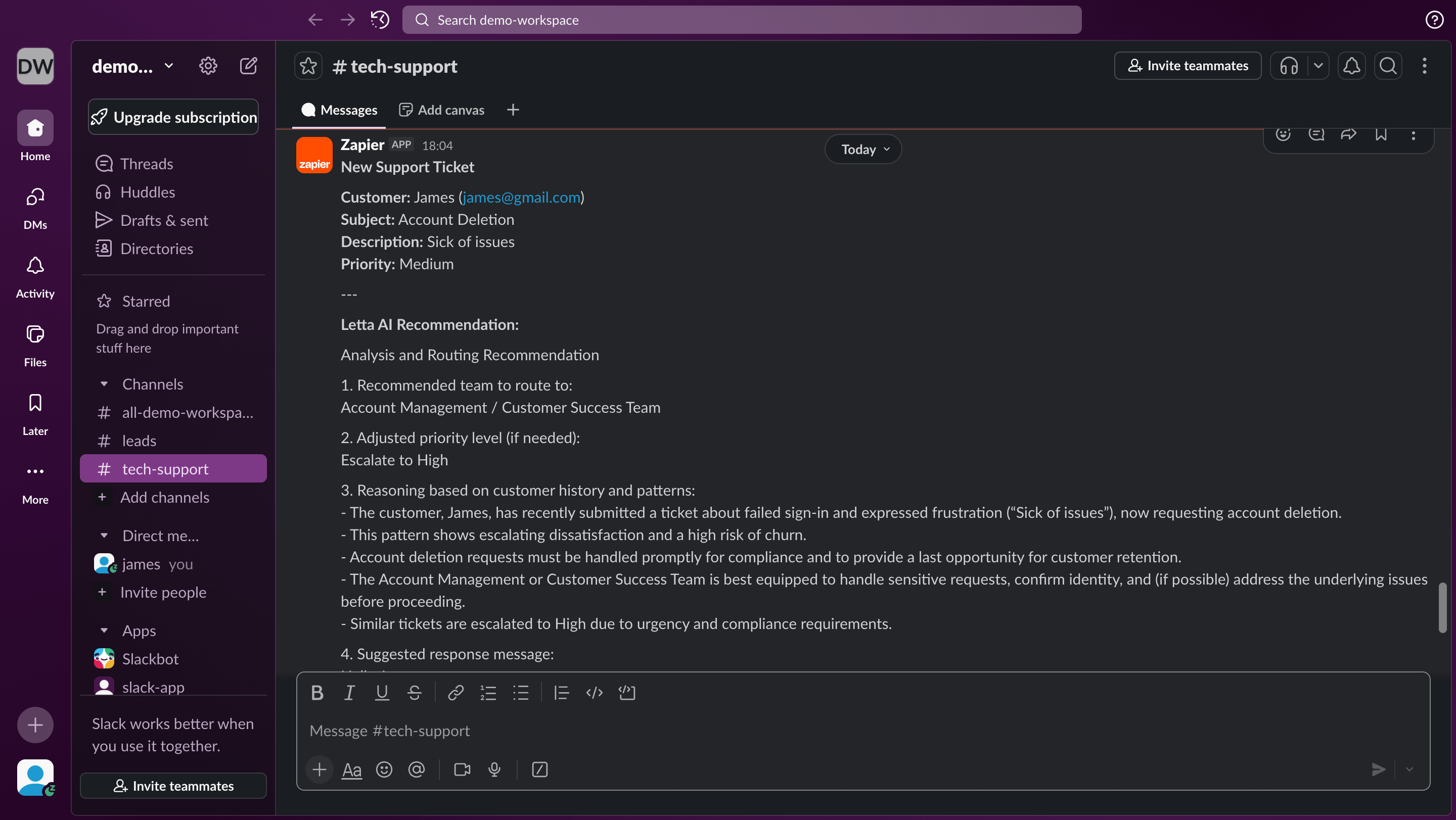 Complete flow example