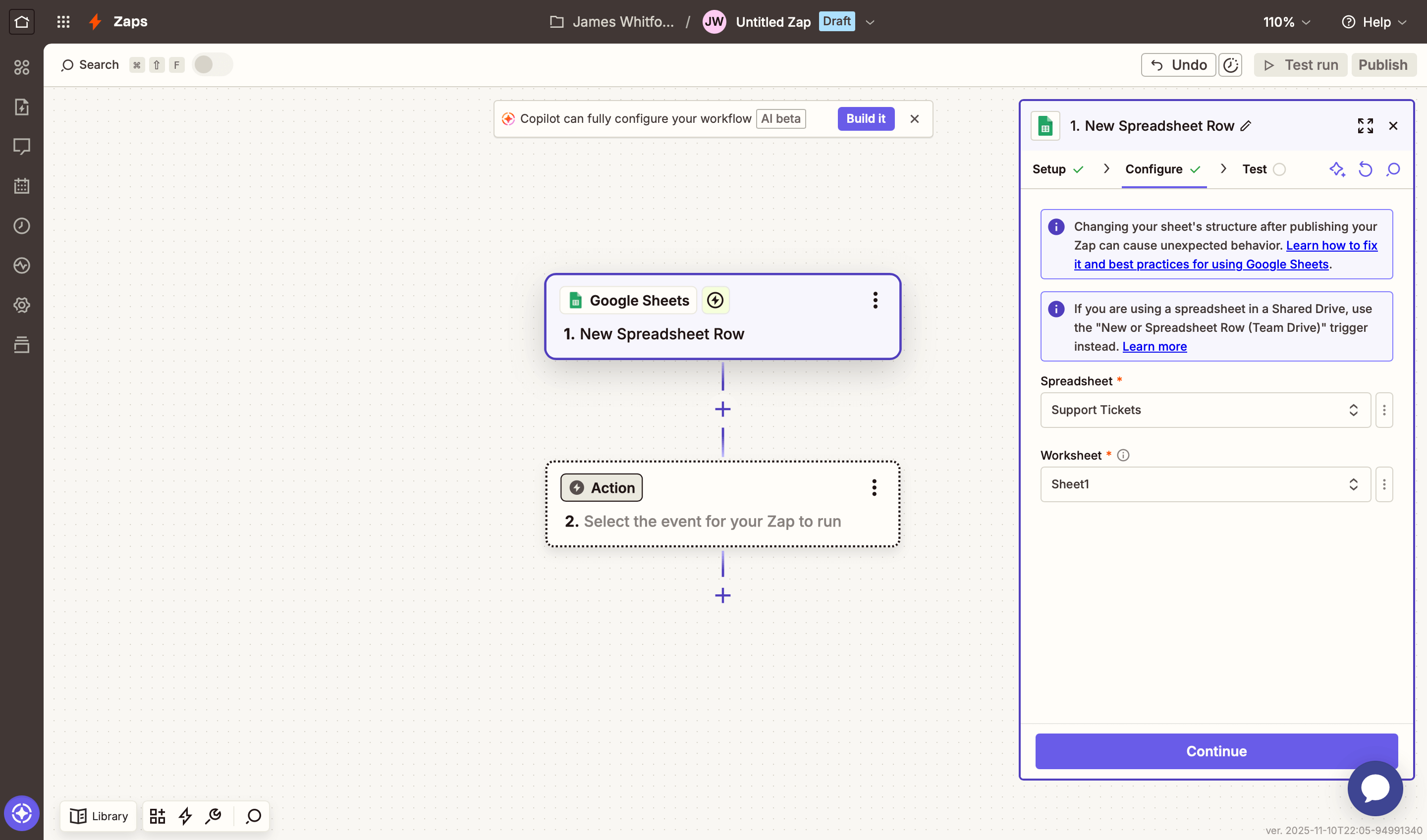 Connect Google Sheets