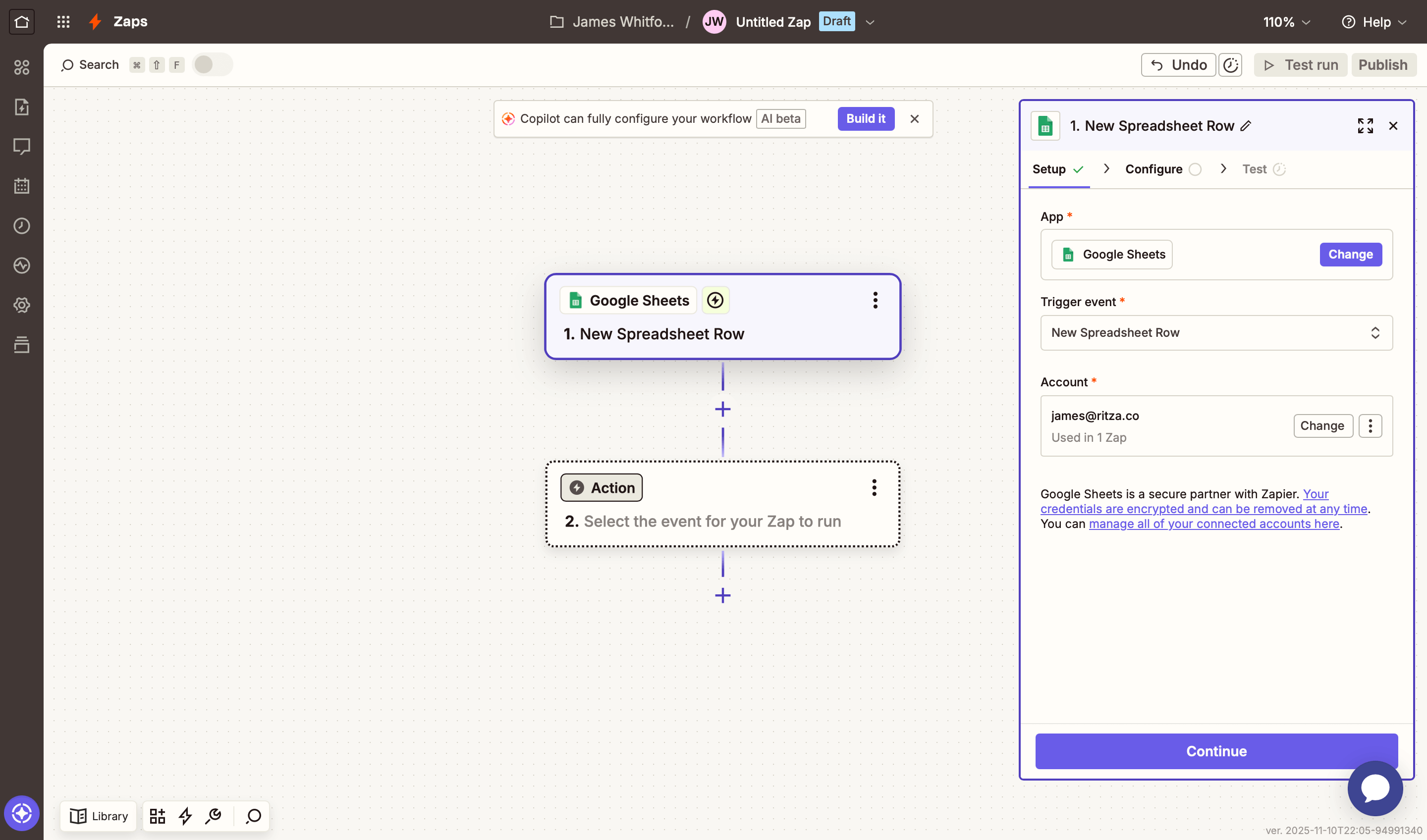 Google Sheets trigger