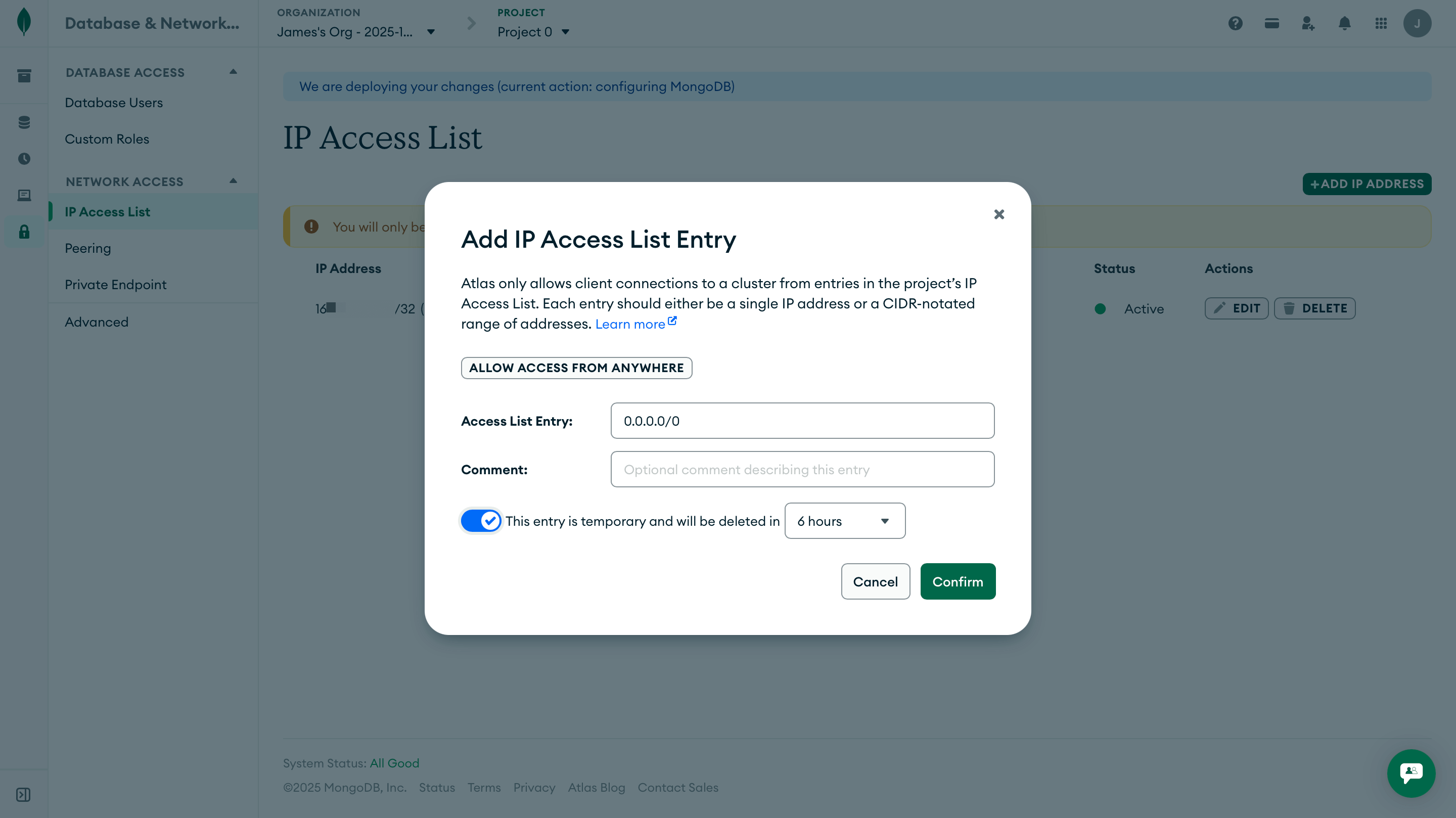 MongoDB IP Configuration