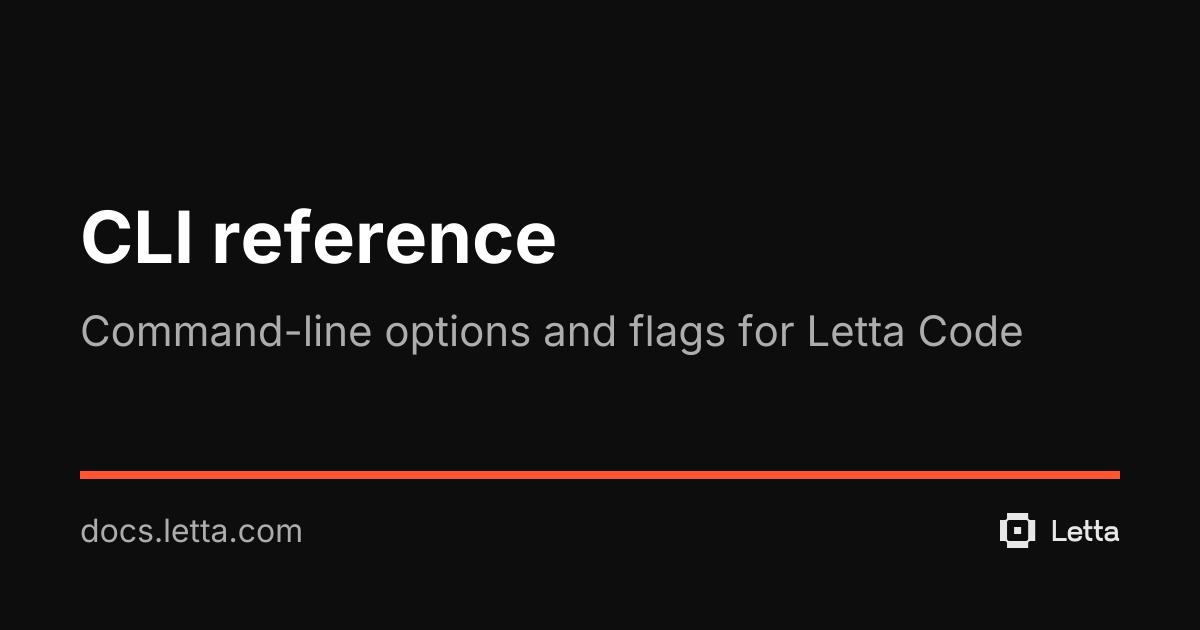 Cli Reference Letta Docs
